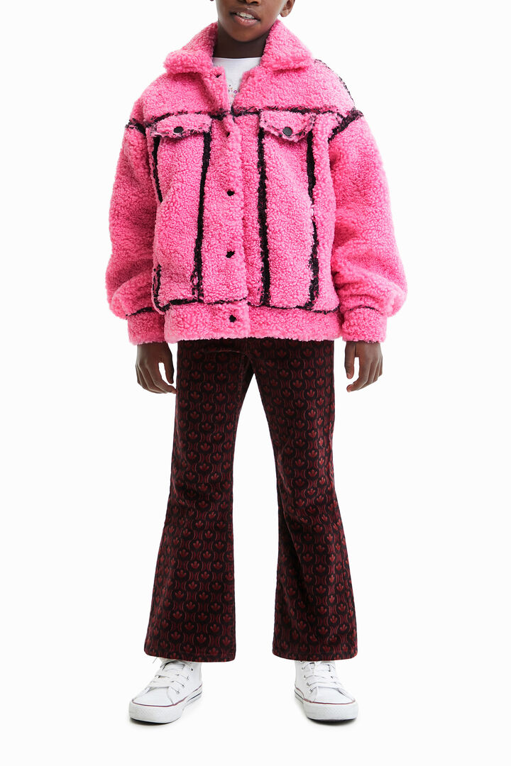 Jaqueta oversize llana de borrec | Desigual