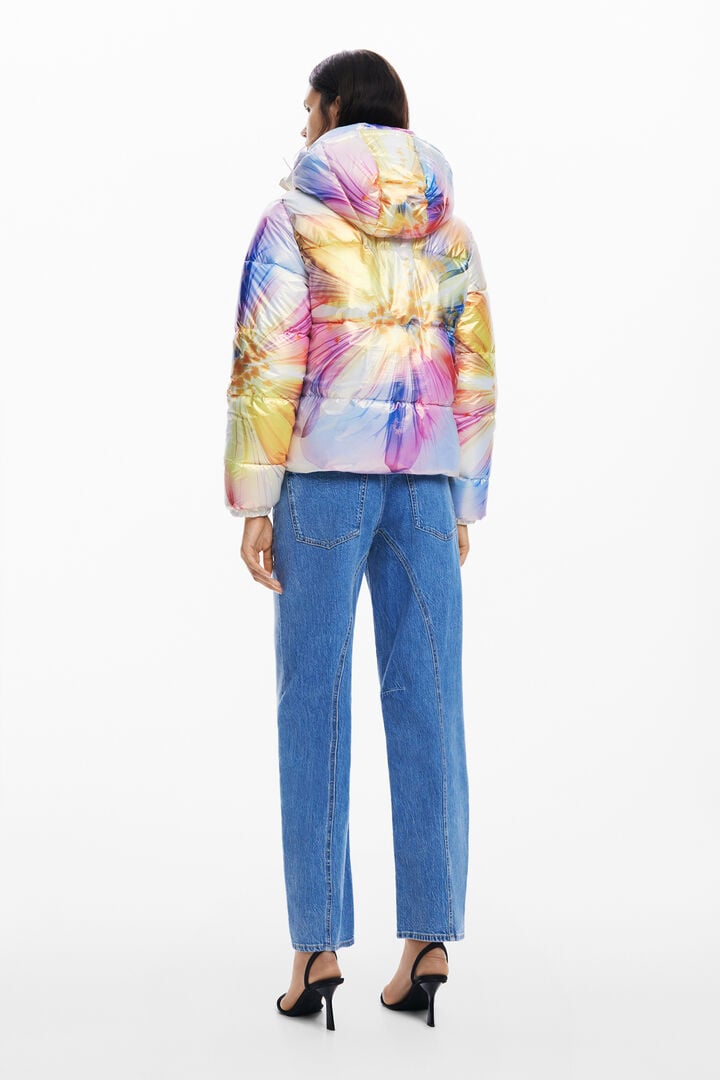 Abrigo acolchado flor | Desigual