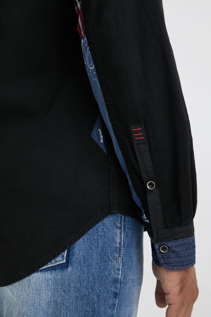 Chemise jean patch imprimé | Desigual