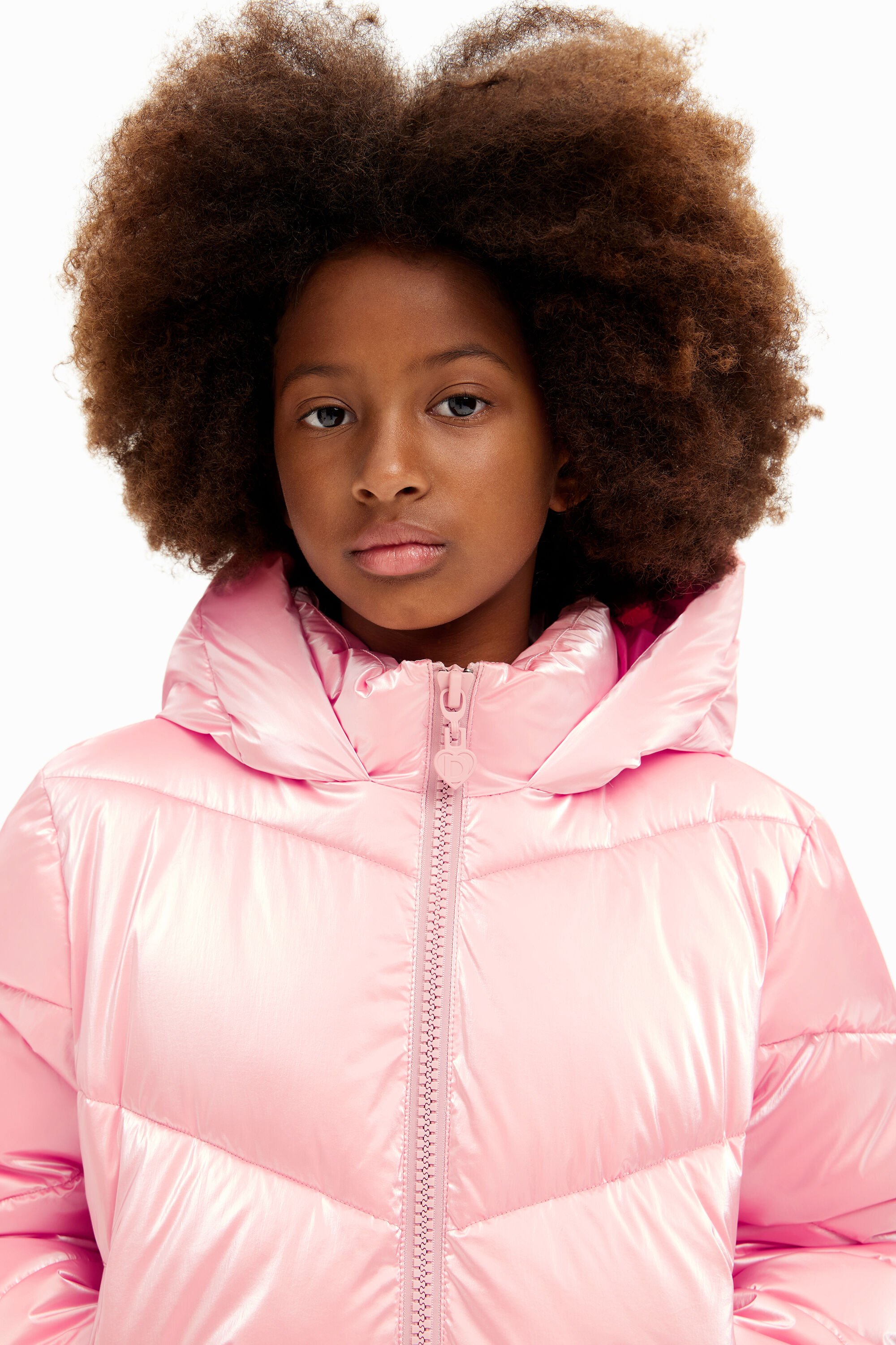 Metallic padded coat store