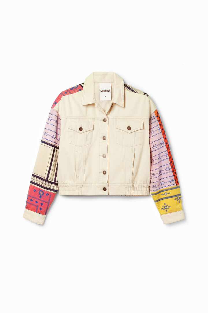 Giacca corta denim ricamato | Desigual