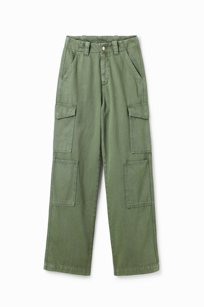 Long cargo trousers