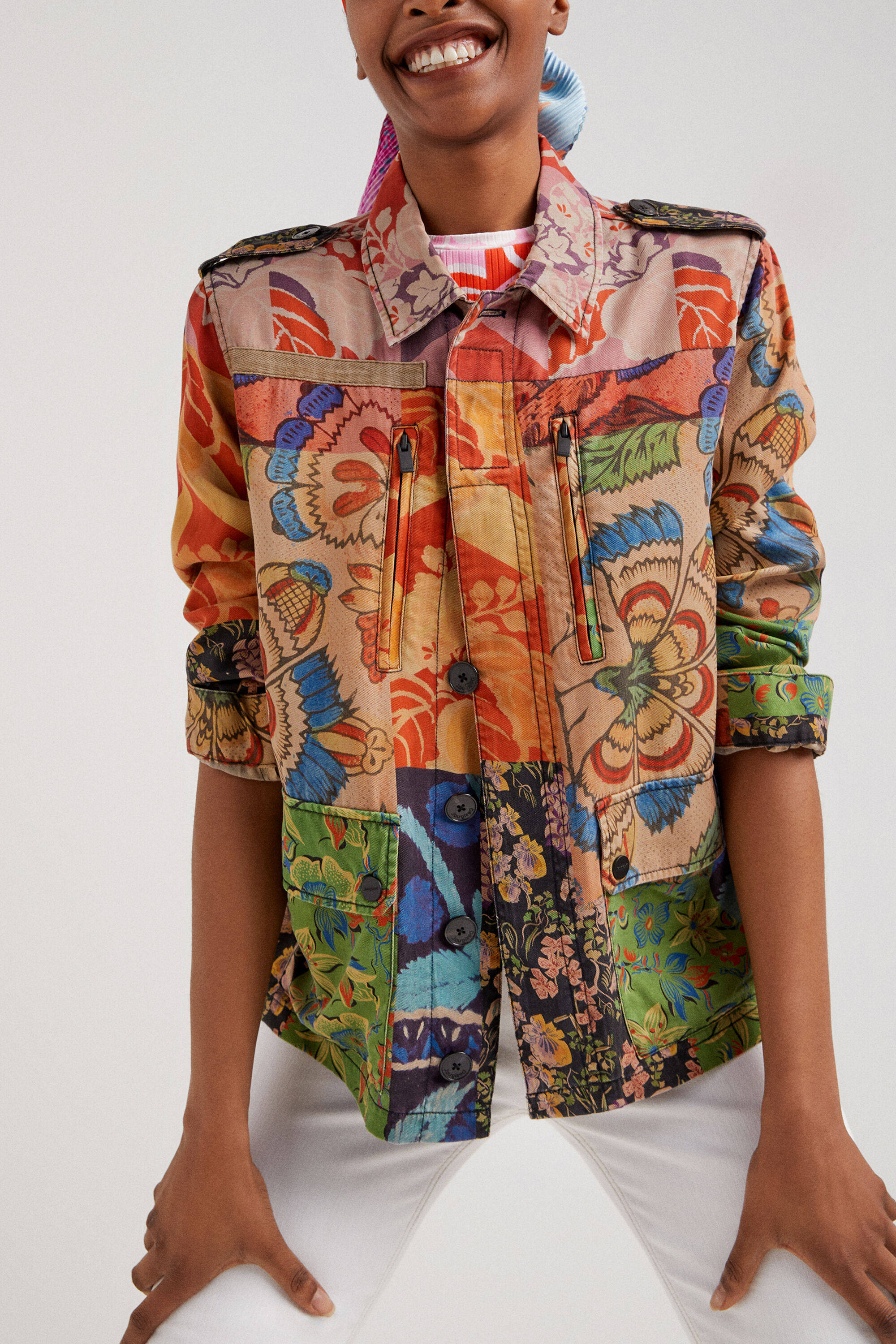 M. Christian Lacroix tropical patchwork jacket | Desigual.com