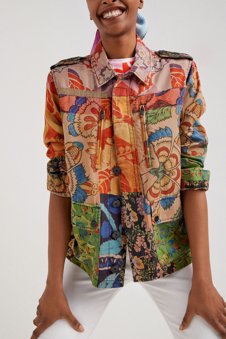 Tropische Jacke mit Patch M. Christian Lacroix | Desigual
