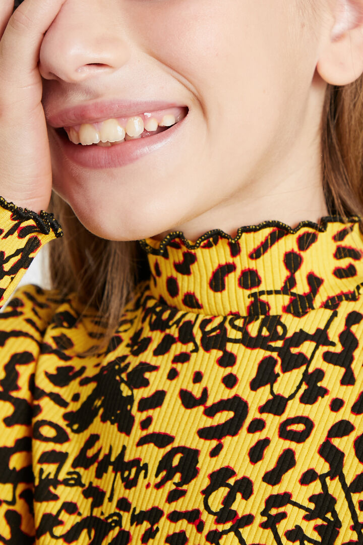T-shirt côtelé animal print | Desigual