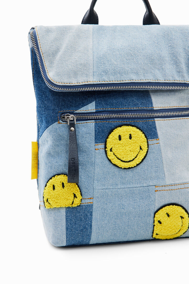 Midsize denim Smiley® backpack | Desigual
