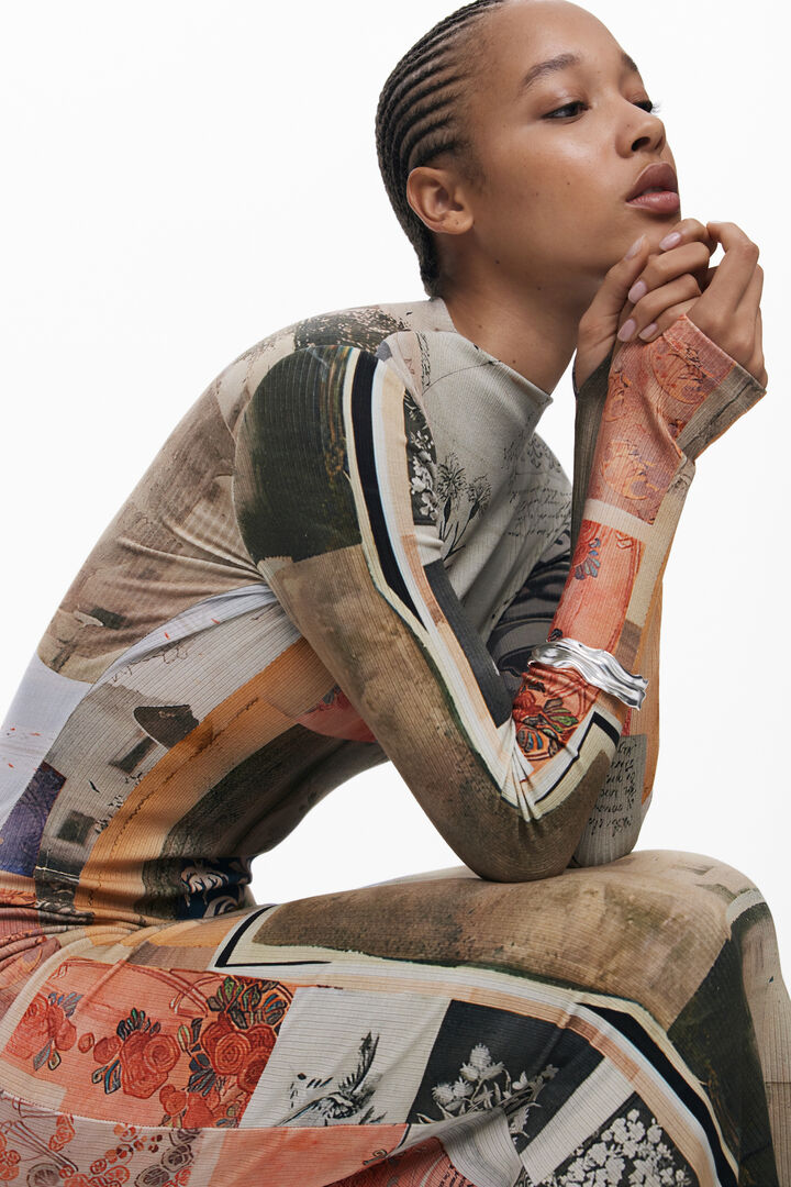 Vestido ajustado collage | Desigual