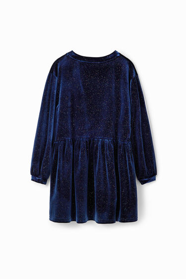 Vestido terciopelo brillos | Desigual