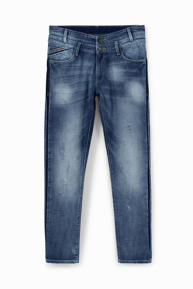 Jeans mit seitlichem Streifen | Desigual