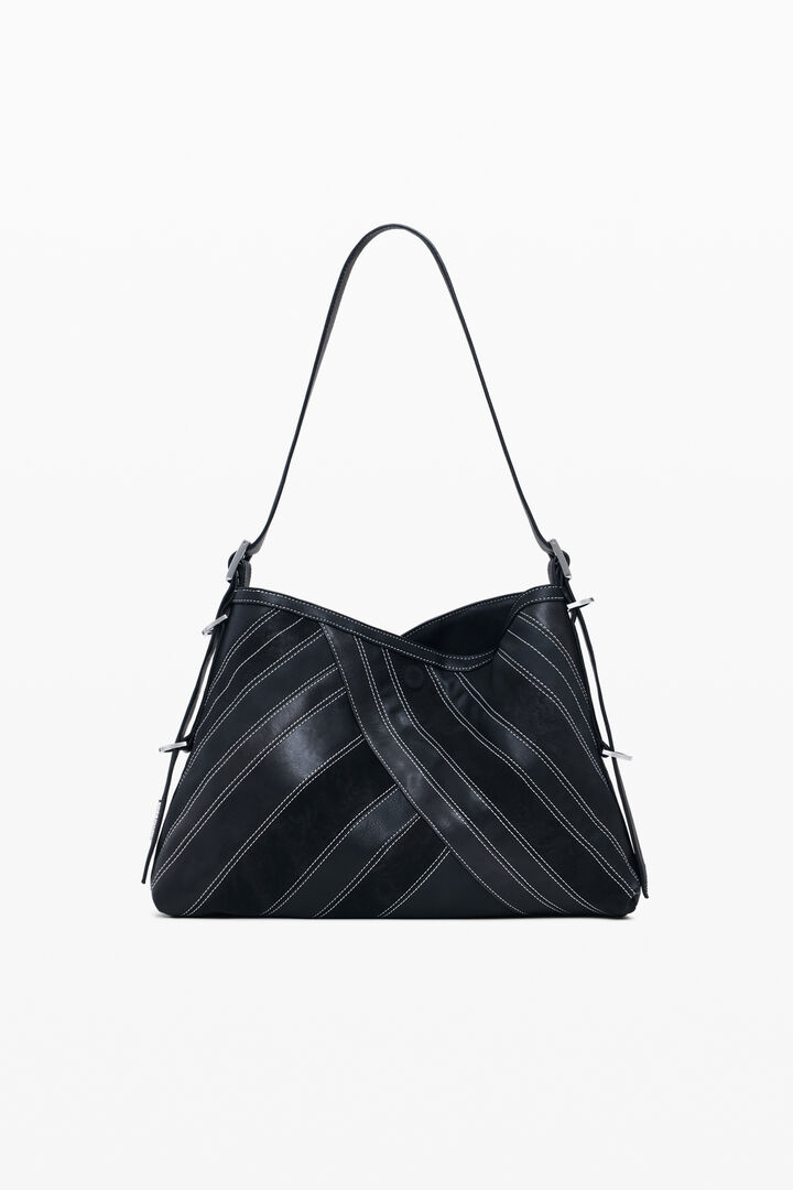 Bolso efecto piel hebillas mediano | Desigual