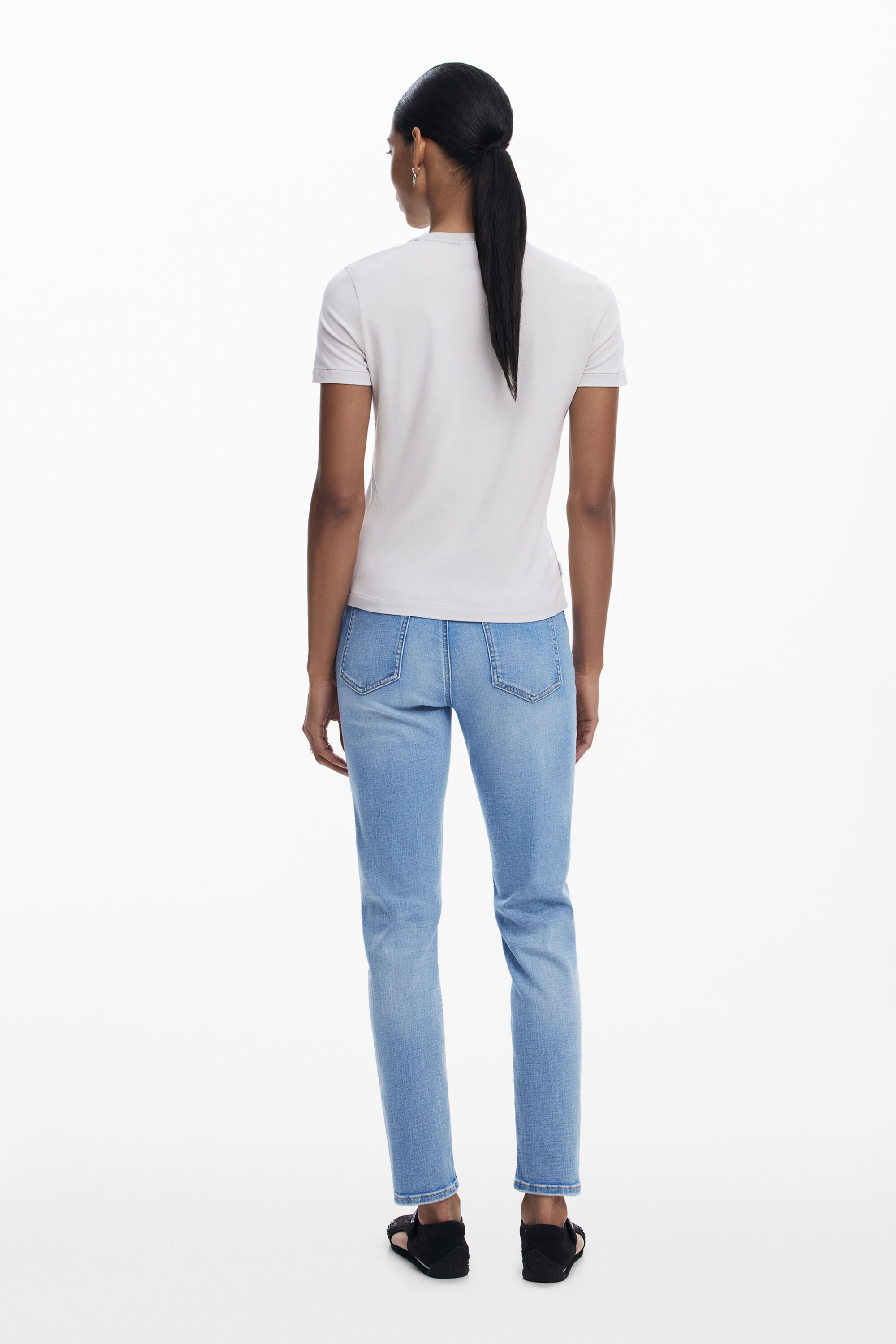 Desigual Regular Basic Jeans In Blue