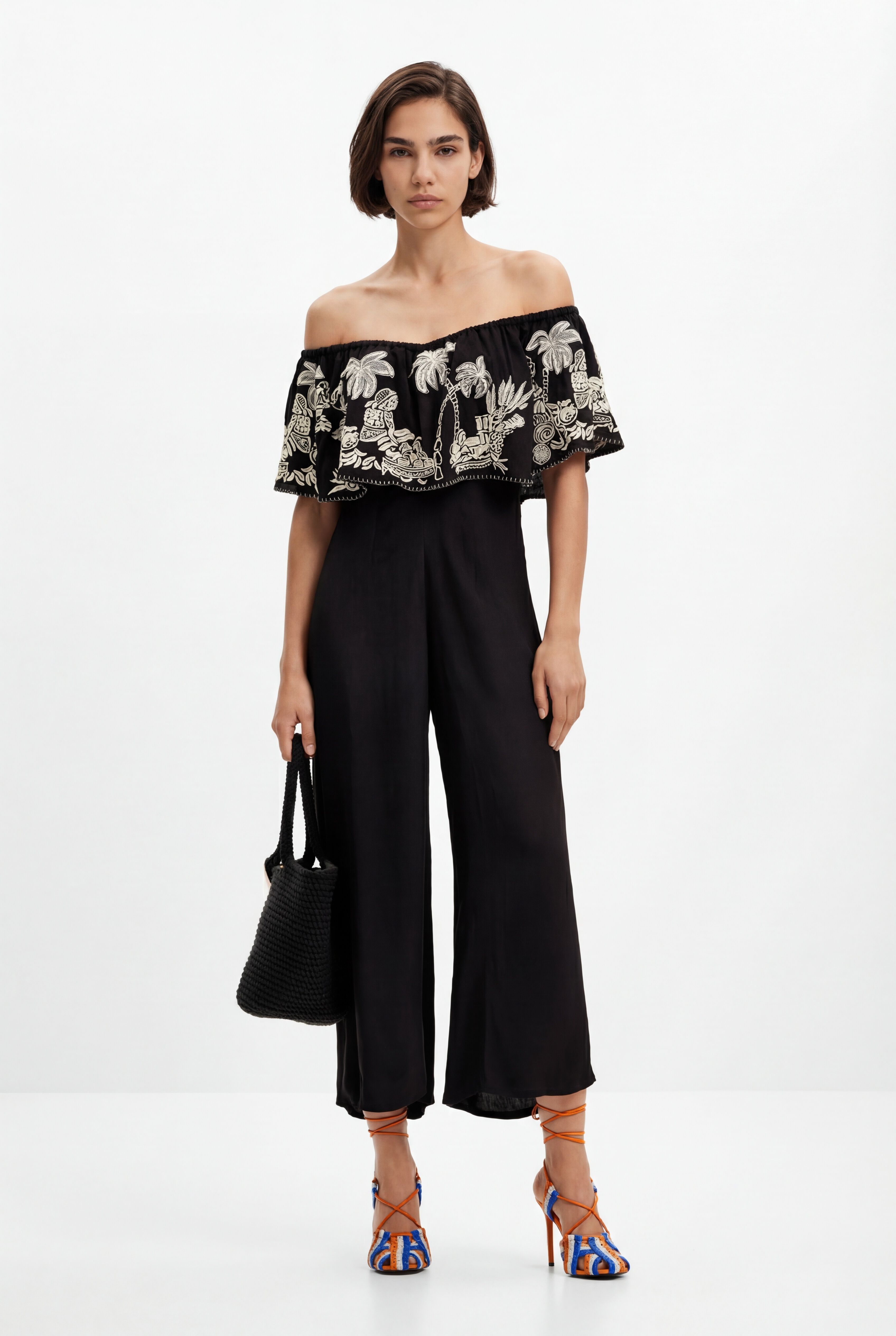 Mono midi palmeras Stella Jean - BLACK - S