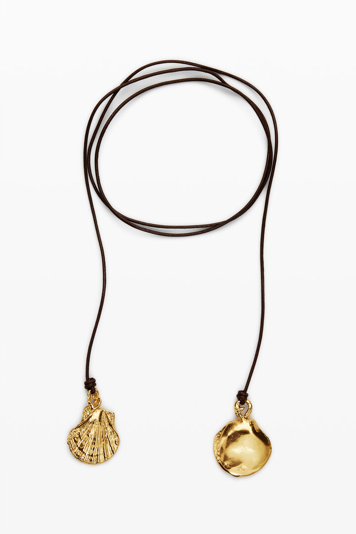 Multi-position pendant silver-plated leather cord Zalio | Desigual