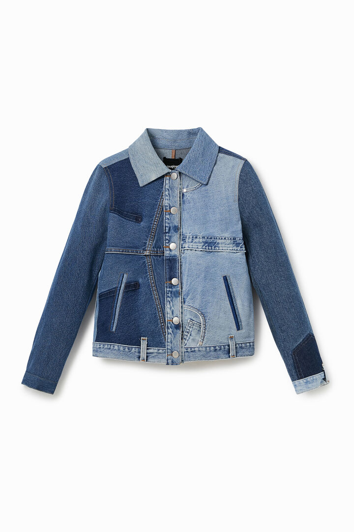 Upcycled denim trucker jacket