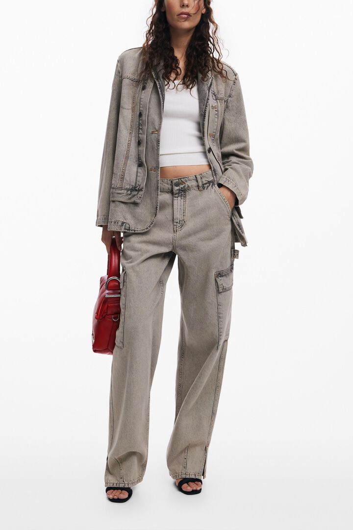 Distressed denim blazer | Desigual