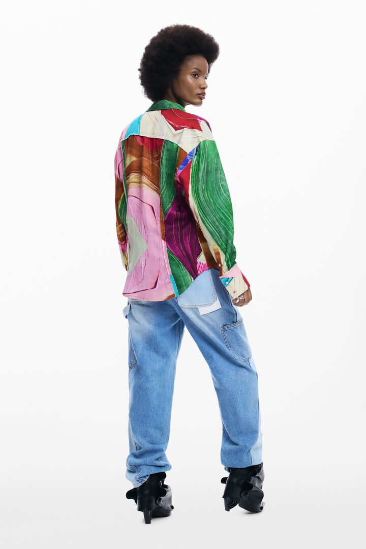 Tailliertes bedrucktes Hemd | Desigual