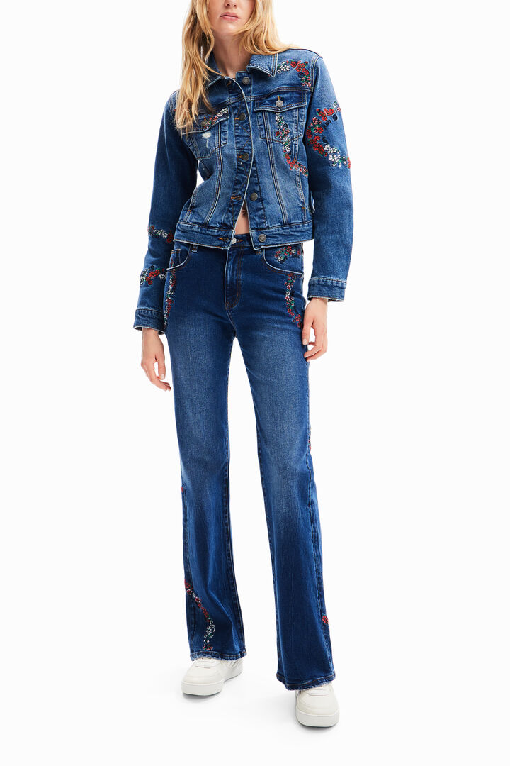 Jean flare fleurs | Desigual