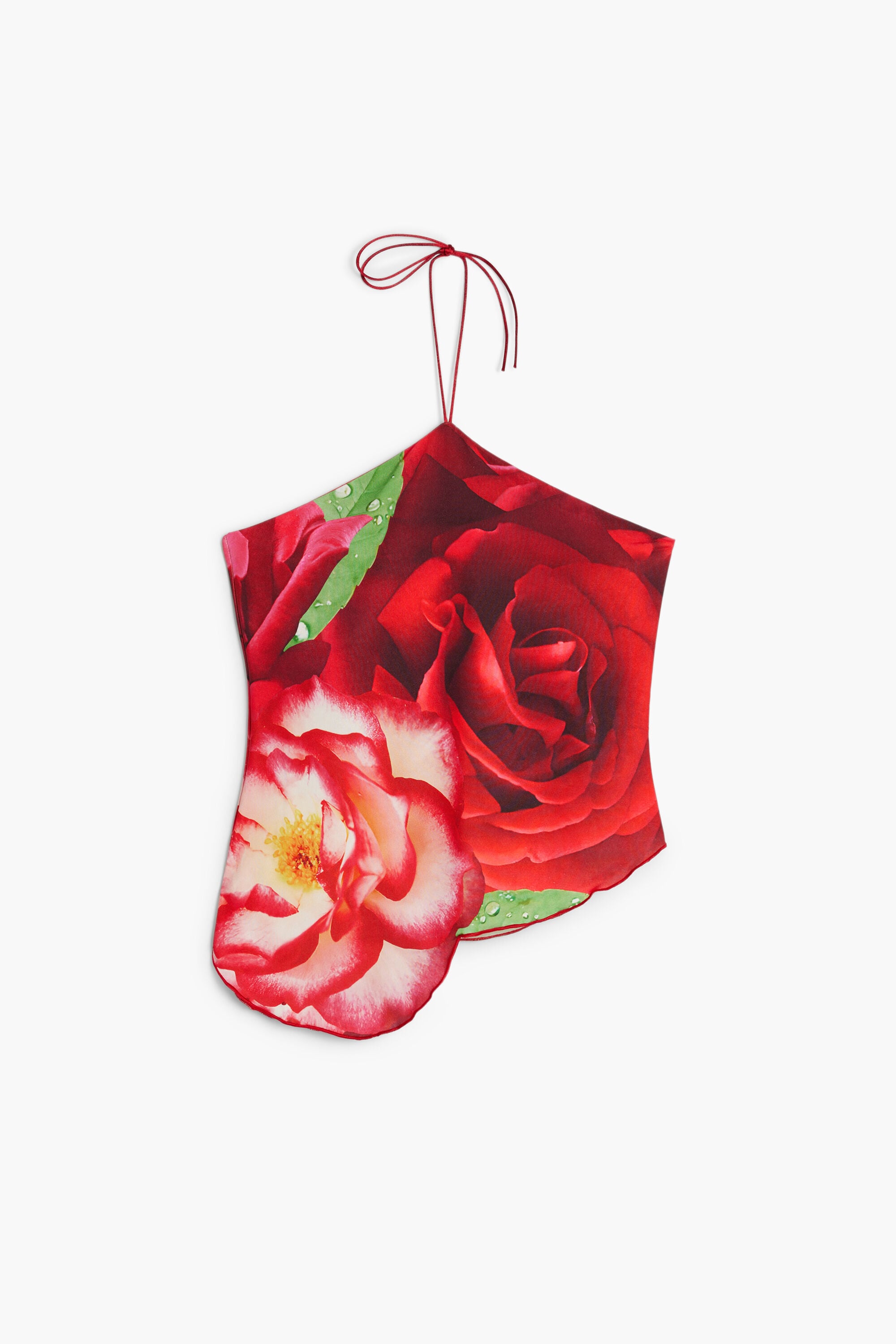 Desigual, Camiseta asimétrica Tyler McGillivary, Poliester, Rojo