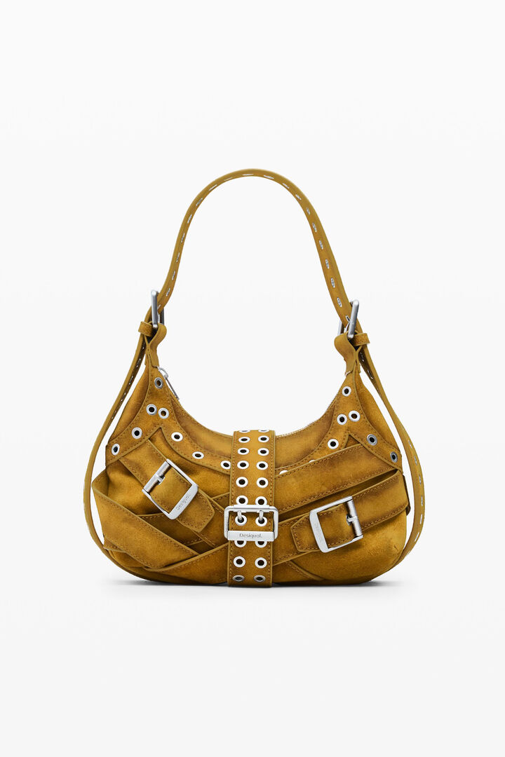 Small leather bag with straps