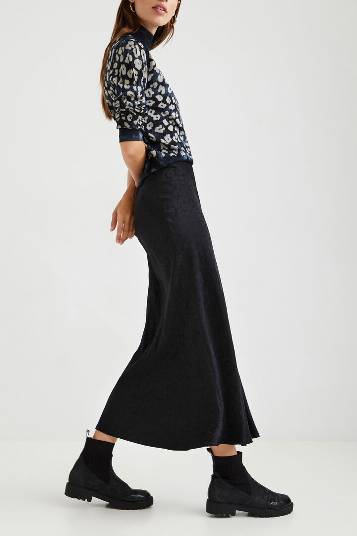Textured motif midi skirt | Desigual