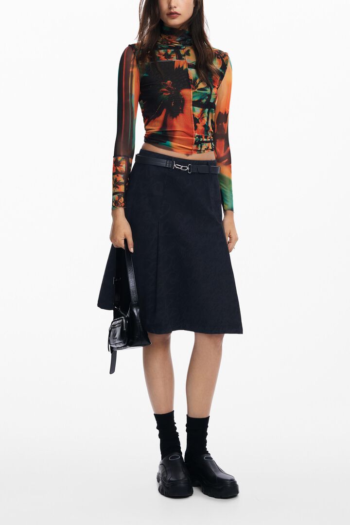 Printed tulle T-shirt | Desigual