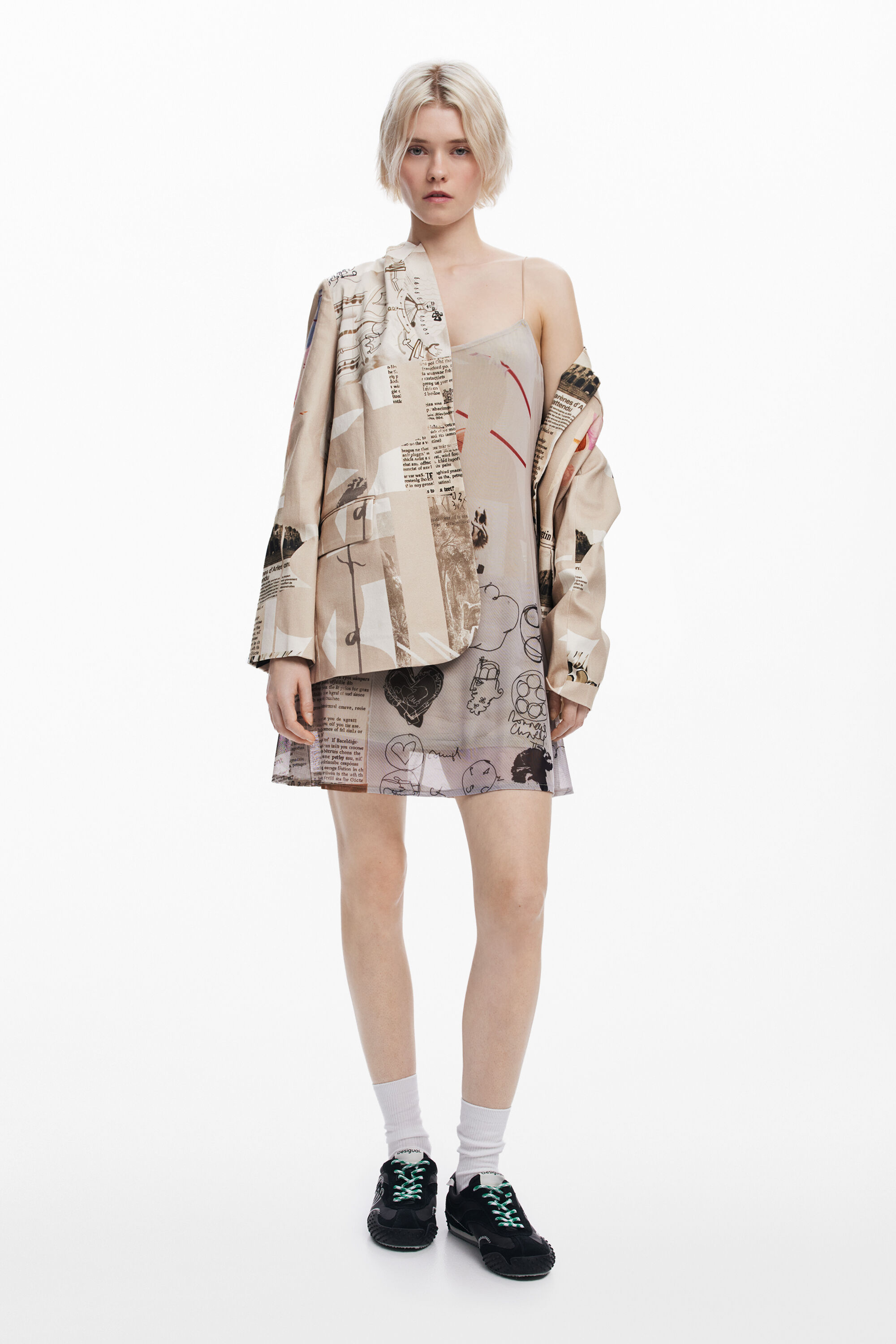 Desigual Collage Dress M. C. Lacroix In Brown