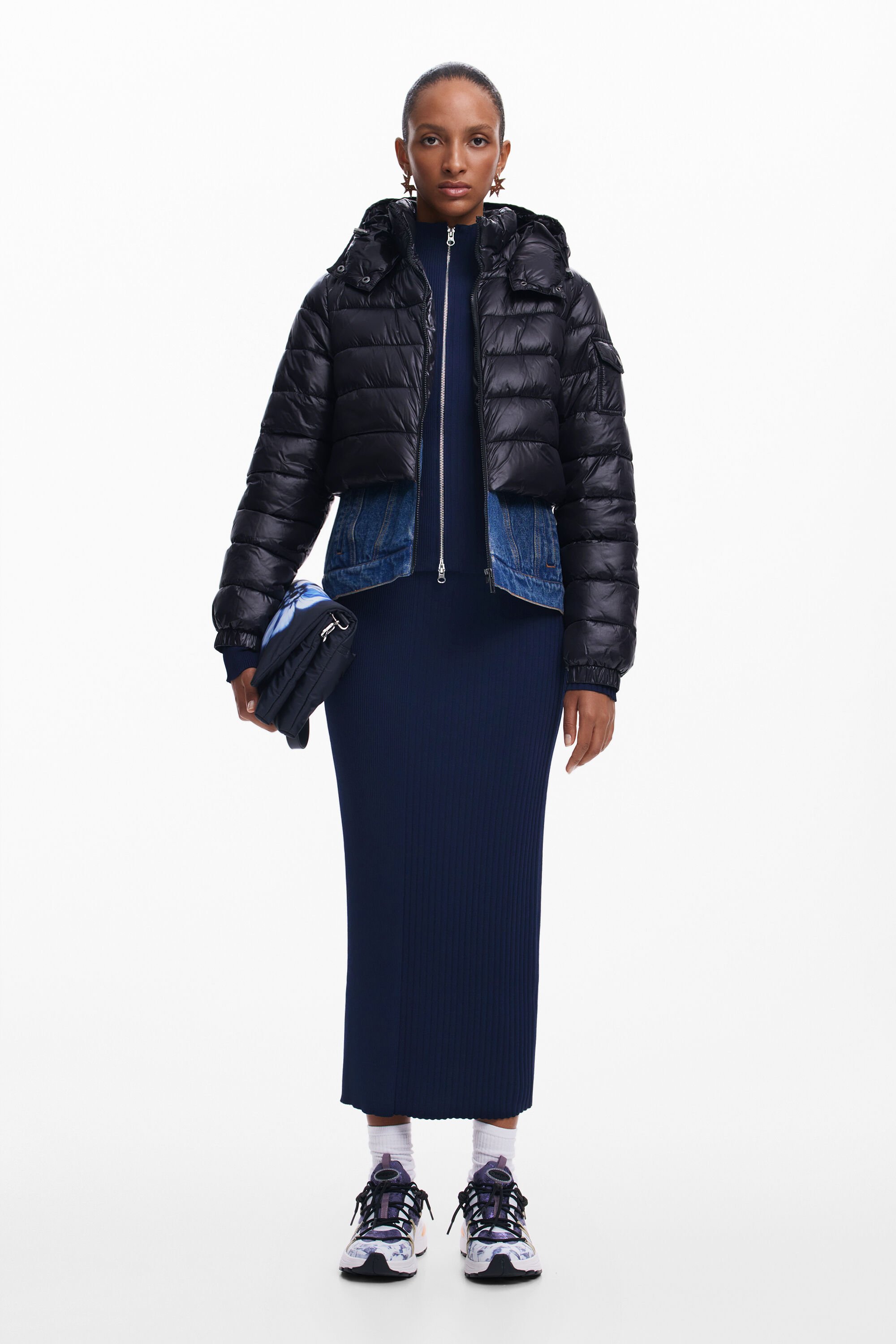 Short black padded coat new arrivals
