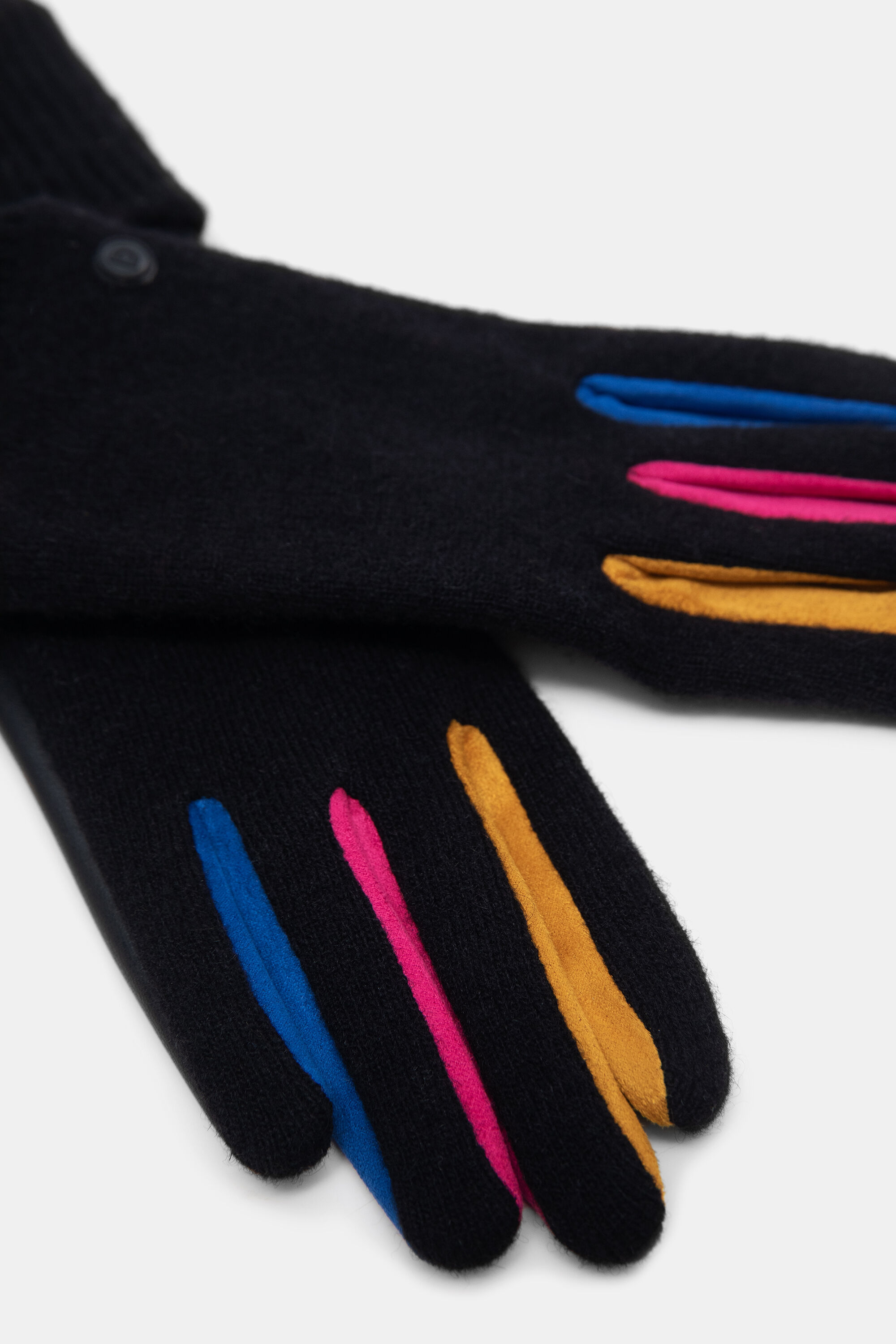 Gants mix PU tricot couleurs