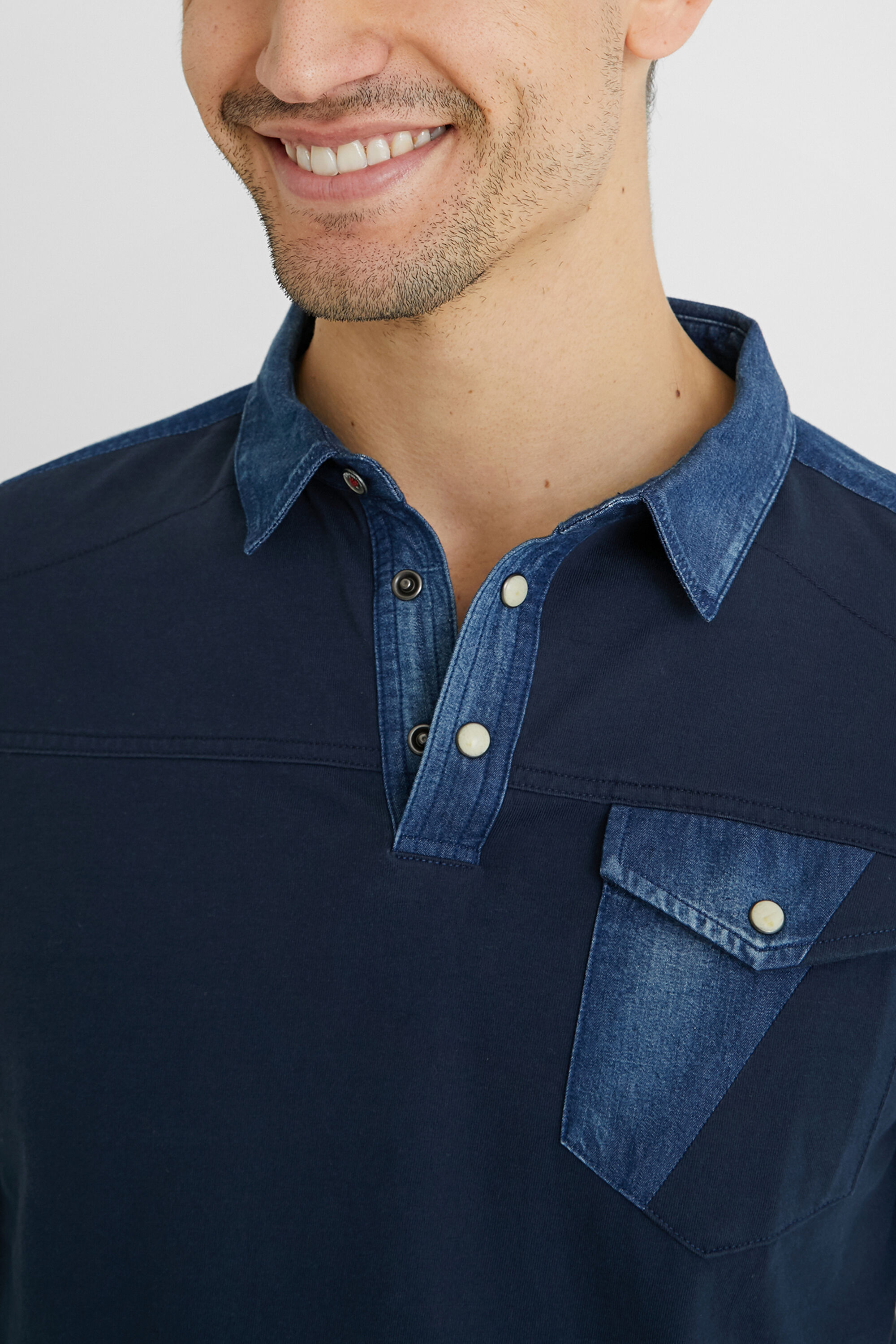 denim polo