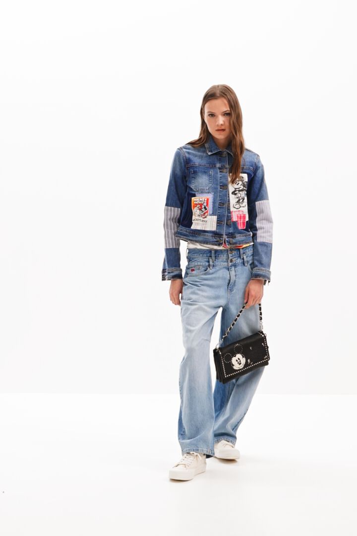 Patchwork Mickey Mouse denim jacket | Desigual