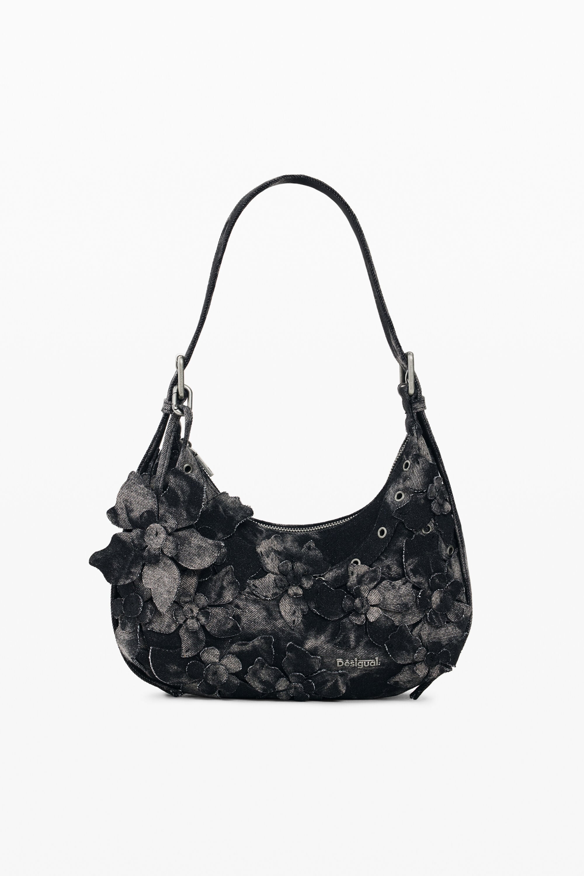 bolso estampado pequeño, Mujer, Negro, U