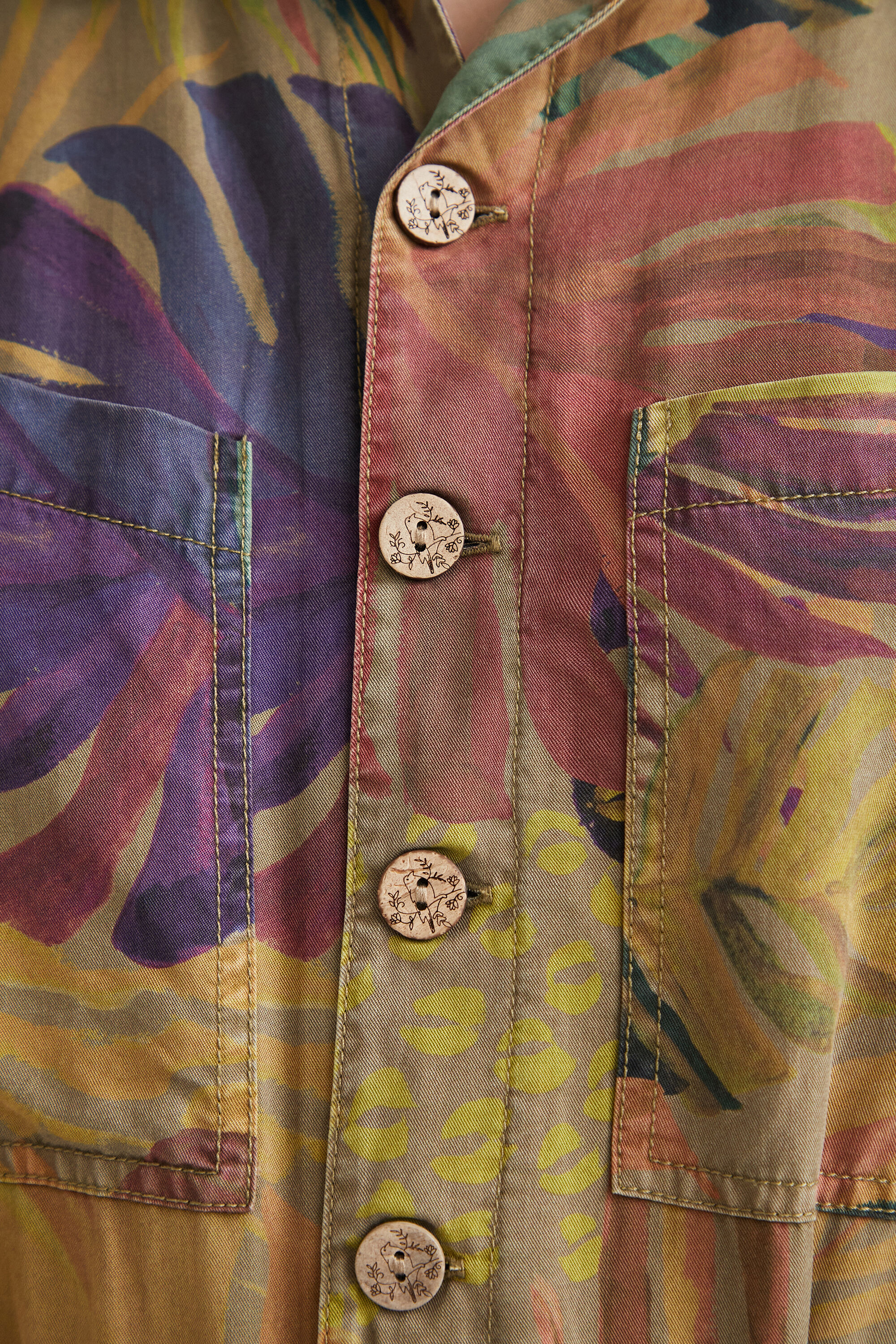 激安通販サイト 人気 テンセル™ カモフラワー Desigual.com | オールインワン サロペット・オーバーオール・オールインワン