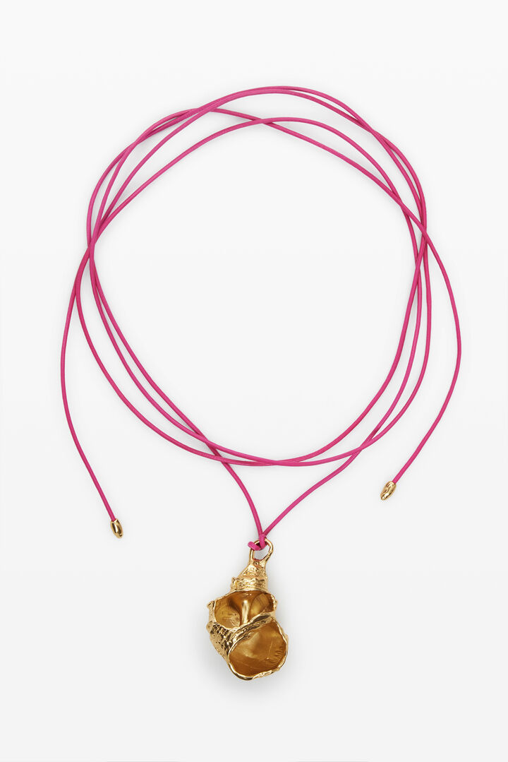 Gold shell pendant cord Zalio | Desigual
