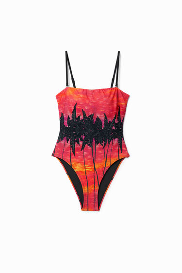 Stella Jean bandeau swimsuit | Desigual