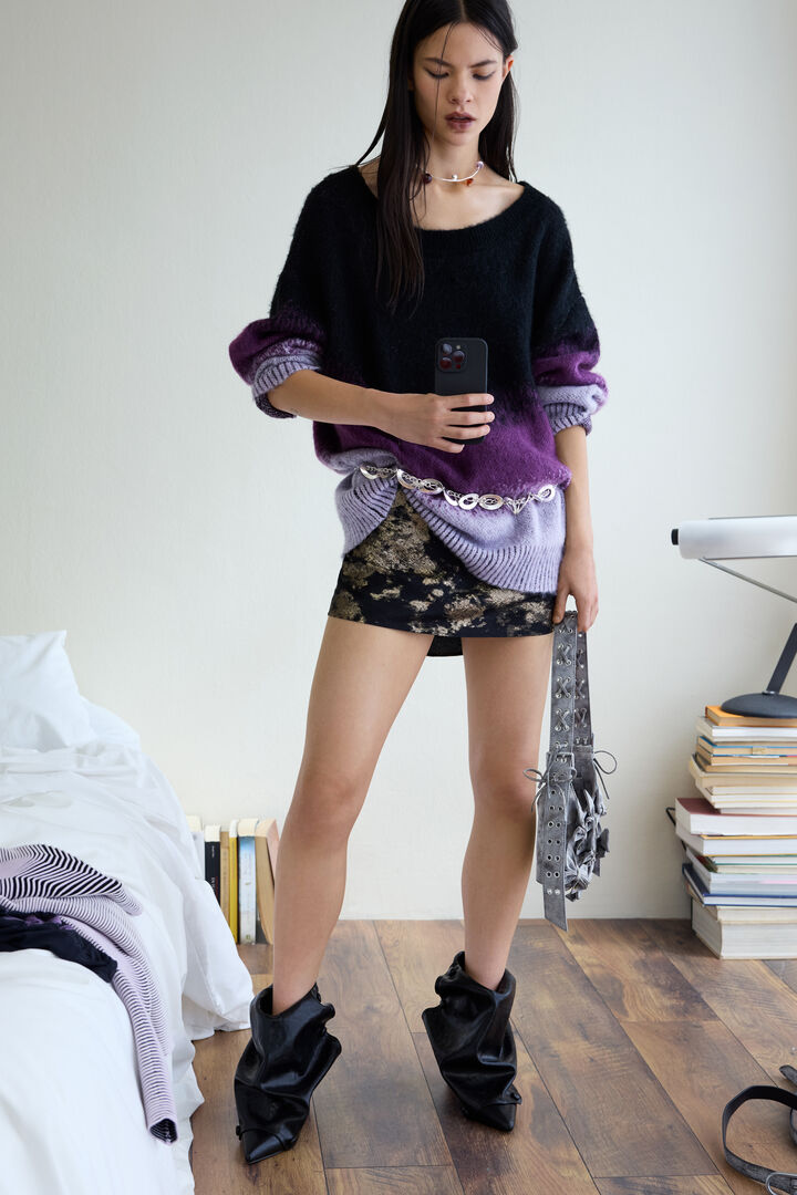 Gradient knit sweater