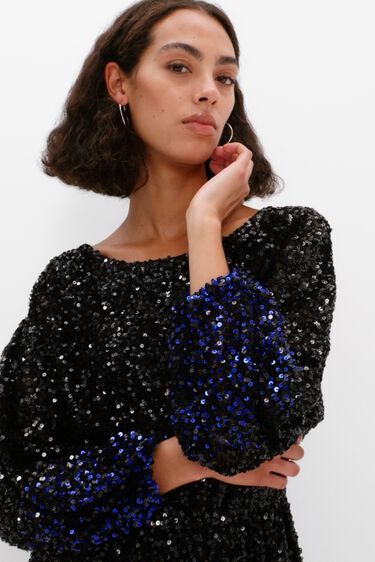 Short sequin dress | Desigual