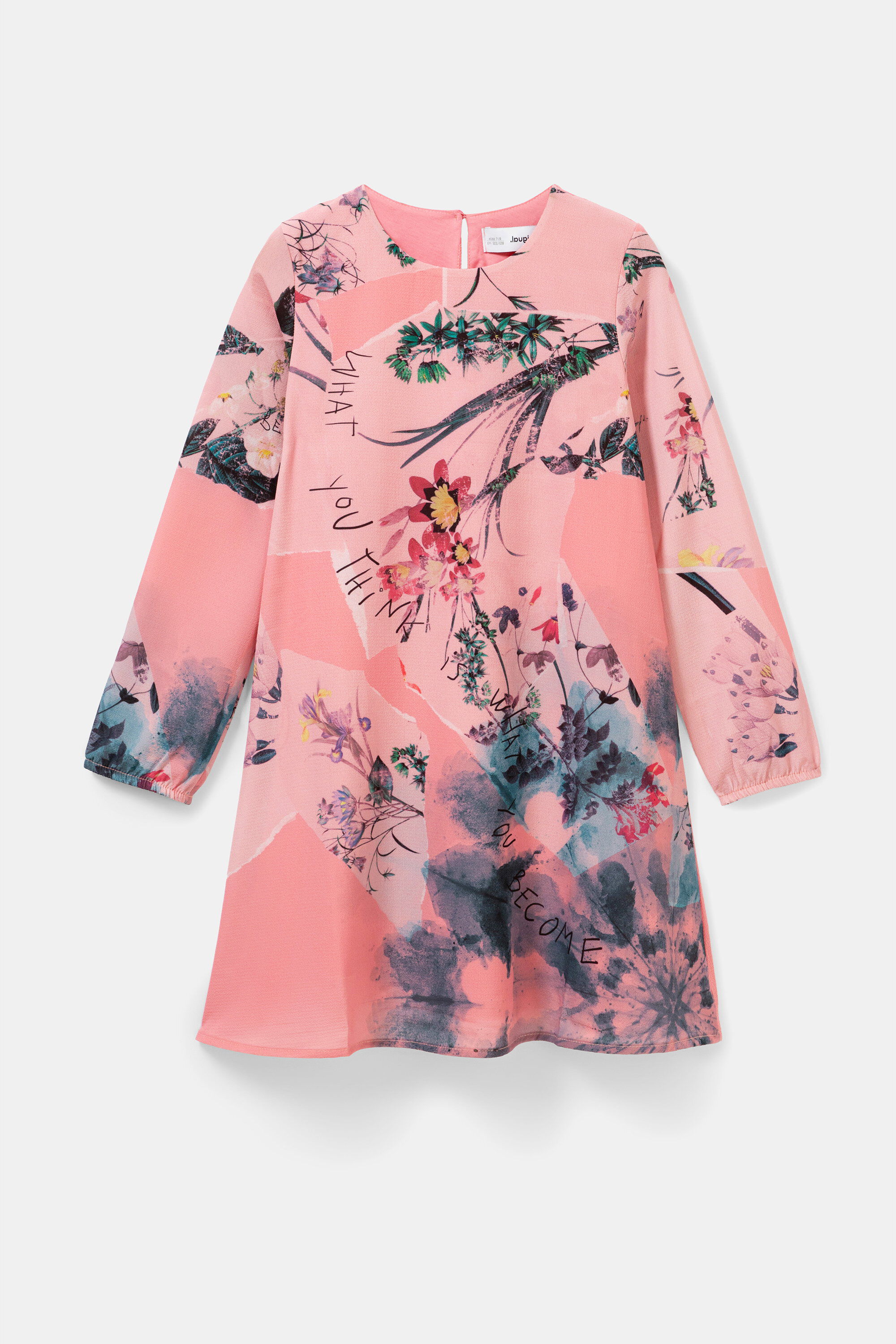 Trapezförmiges, blumiges Kleid