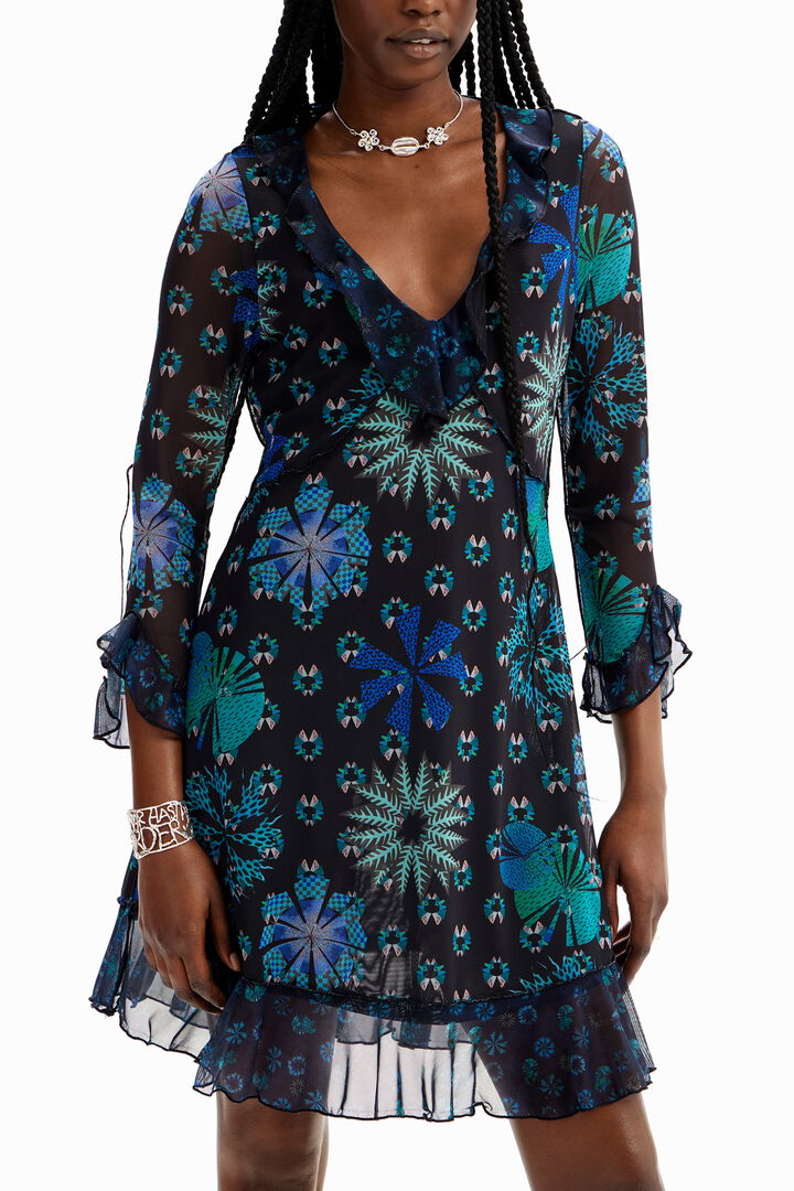Short ruffle dress | Desigual