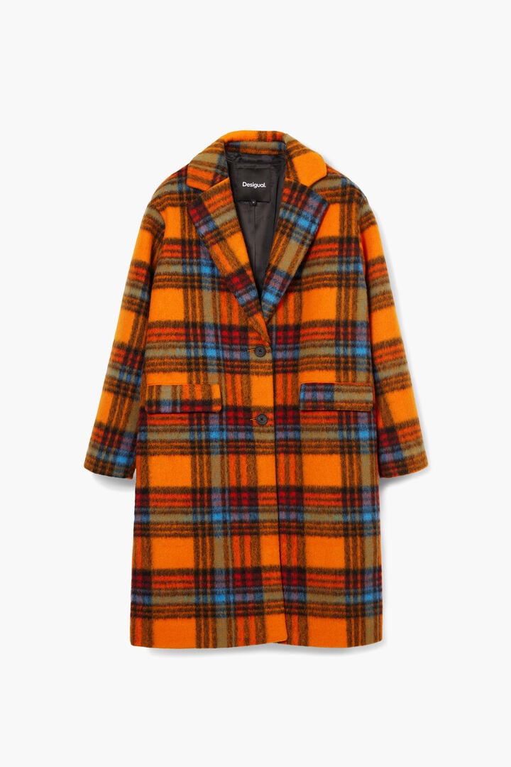Long checkered coat | Desigual