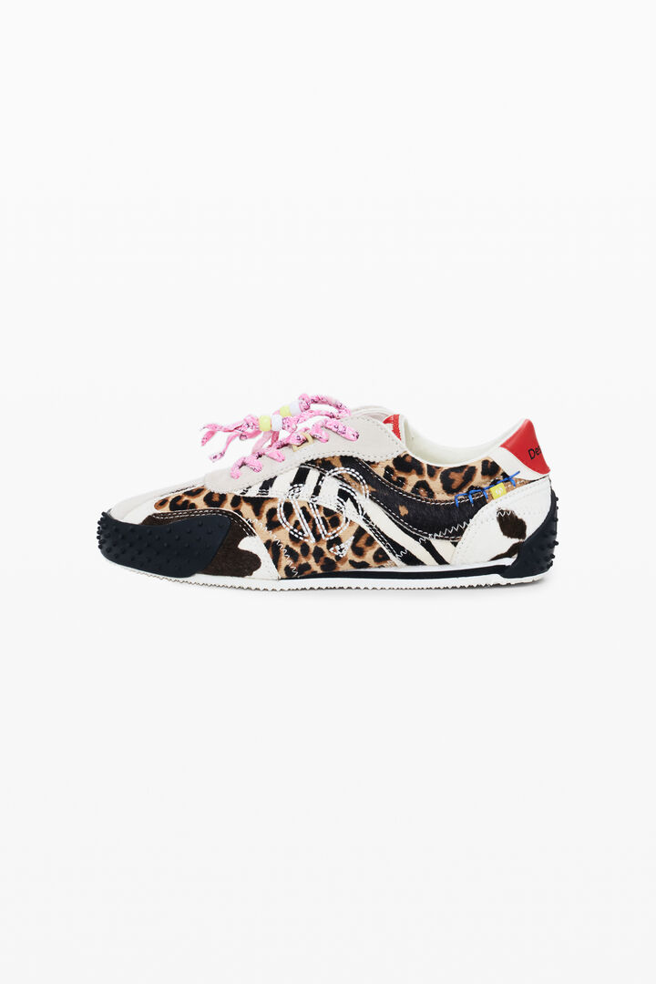 Zapatillas patchwork animal print