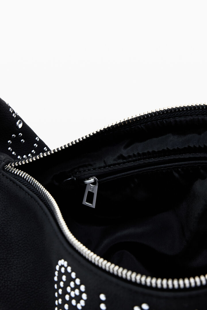 Bossa efecte pell amb tatxes petita | Desigual