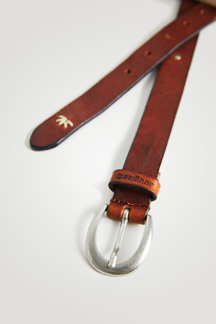 Cinturón piel bordado | Desigual