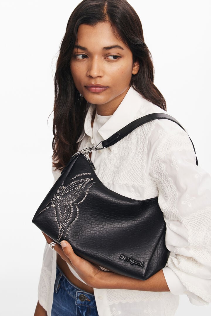 Bolso M grabado mariposa | Desigual