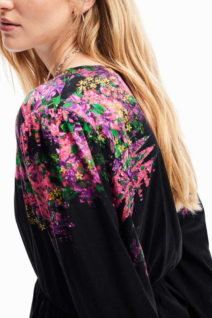 Digital floral wrap blouse | Desigual