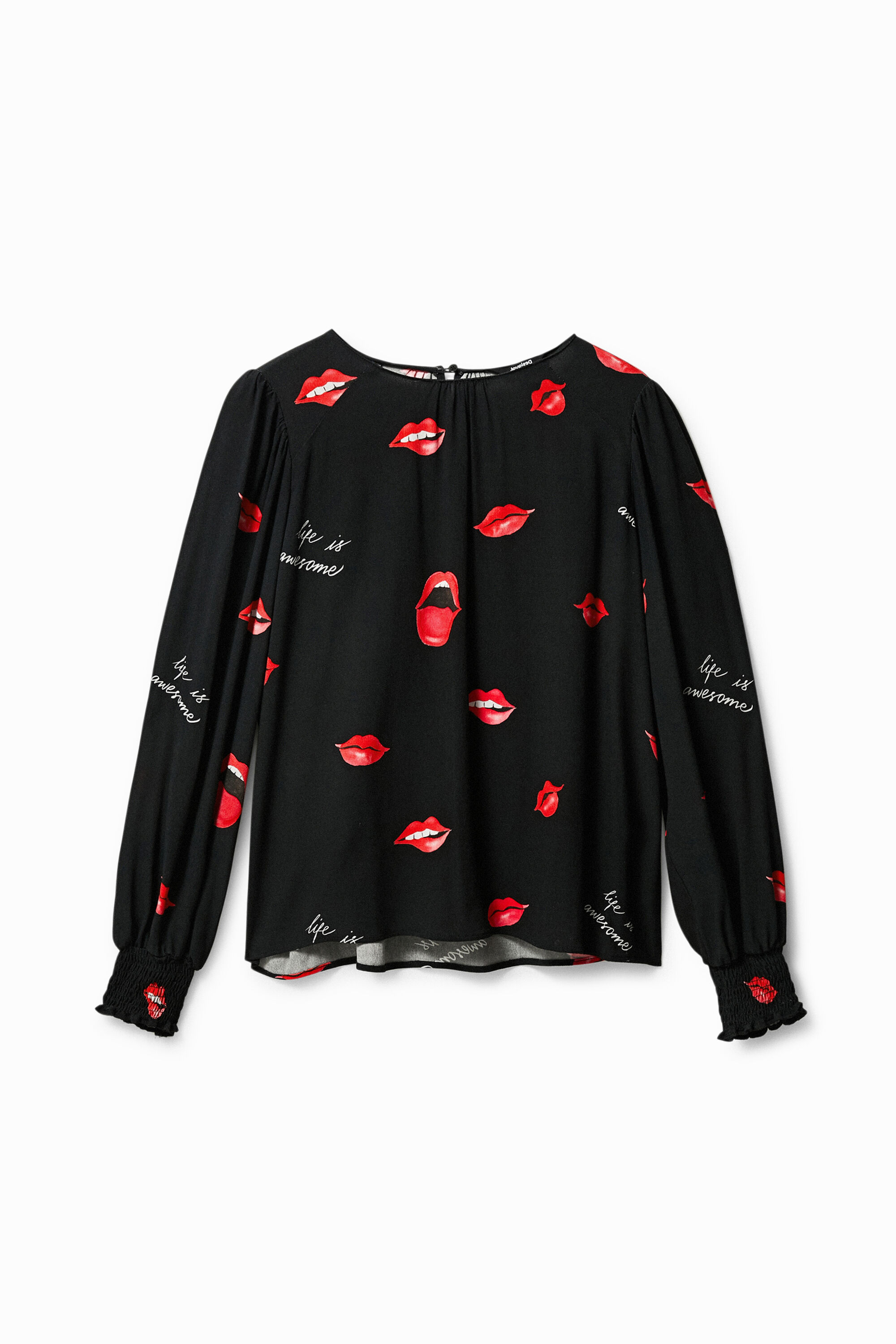 Blouse vaporeuse avec bouches