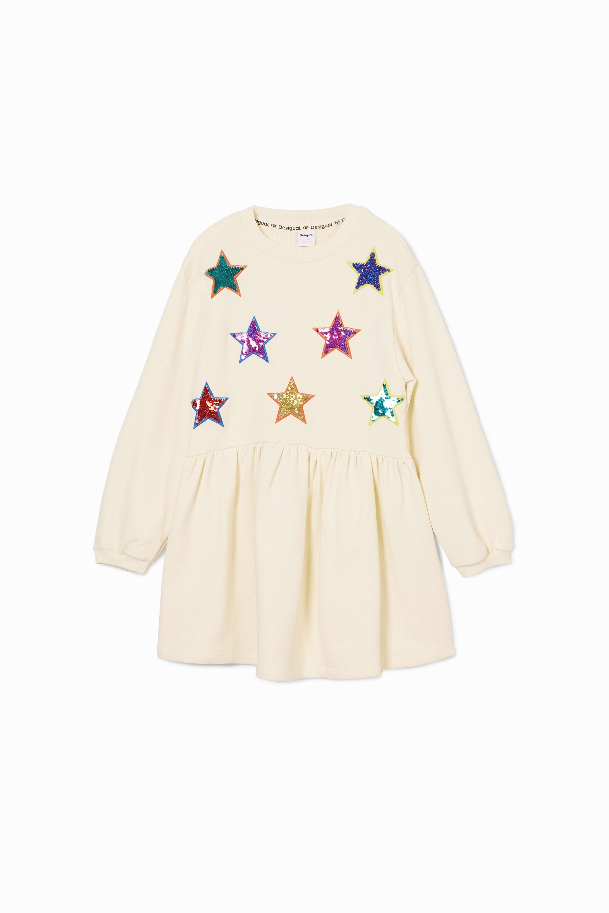Vestido estrellas sudadera - WHITE - 3/4