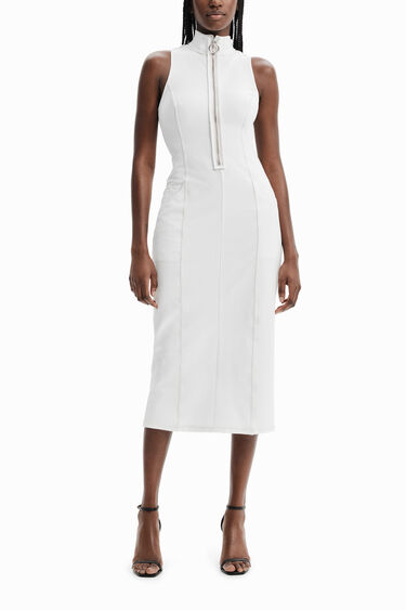 Vestido cremallera midi Nathy Peluso | Desigual