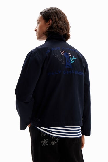 Jacket with embroidered details. | Desigual