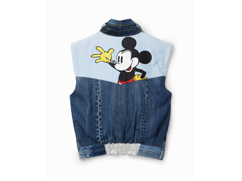 Gilet Icon denim Topolino - Bianco