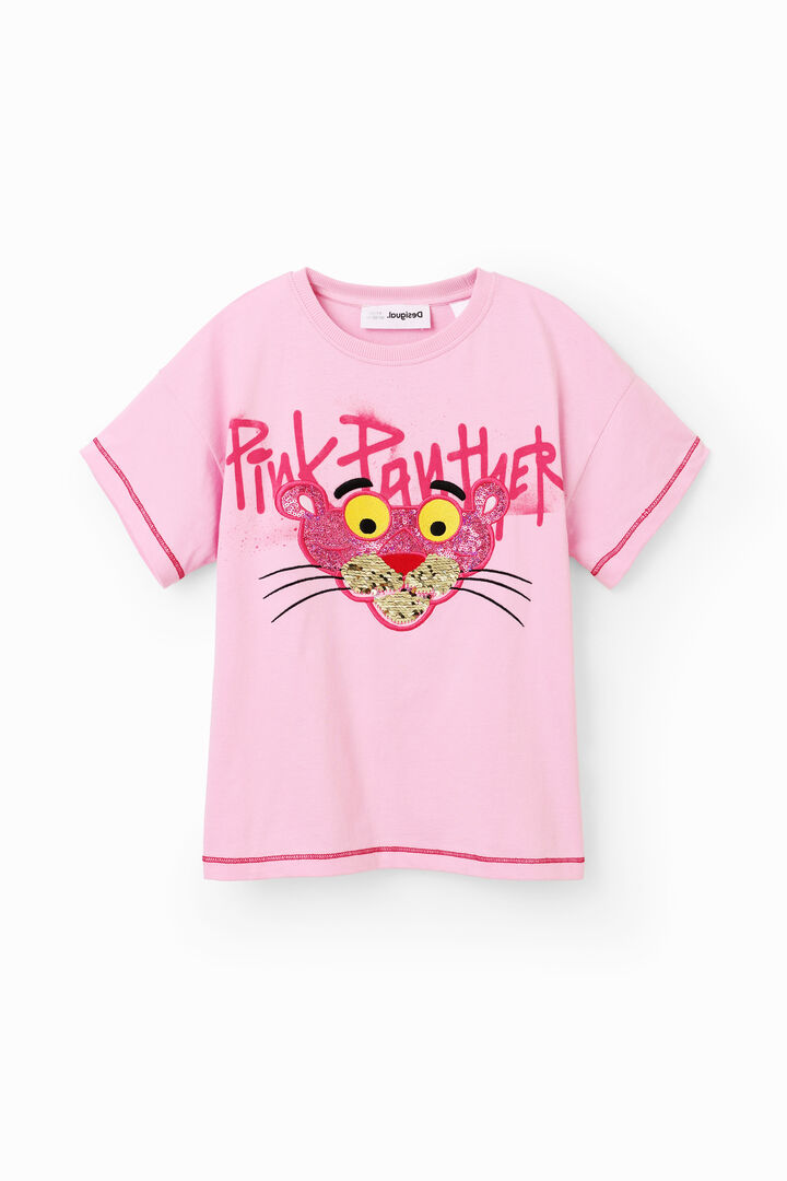 T-shirt Panthère rose paillettes